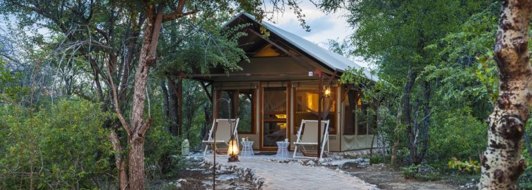 Featured tented accommodation at Mushara Bush Camp