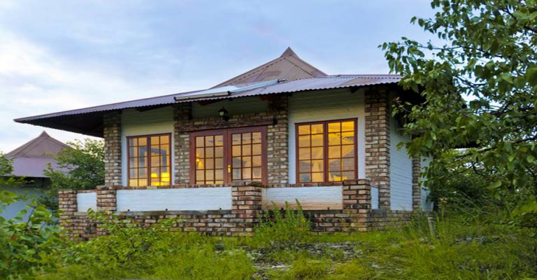 Featured stone-and-brick room at Etosha Safari Lodge
