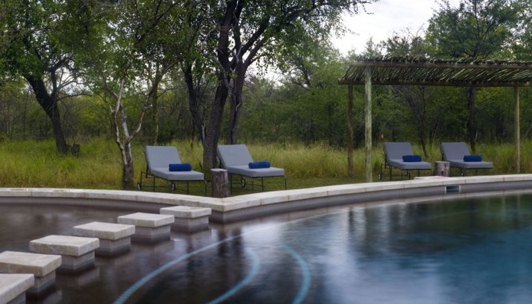Swimming pool at Mushara Bush Camp family accommodation