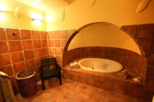 Mount Etjo accommodation – arched bathtub alcove in a suite