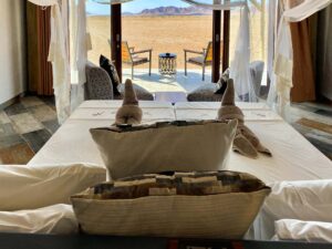 Desert Homestead Lodge – terrace-facing bedroom
