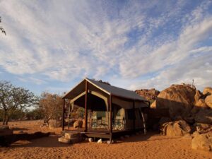 Madisa Camp – boulder-side safari tent