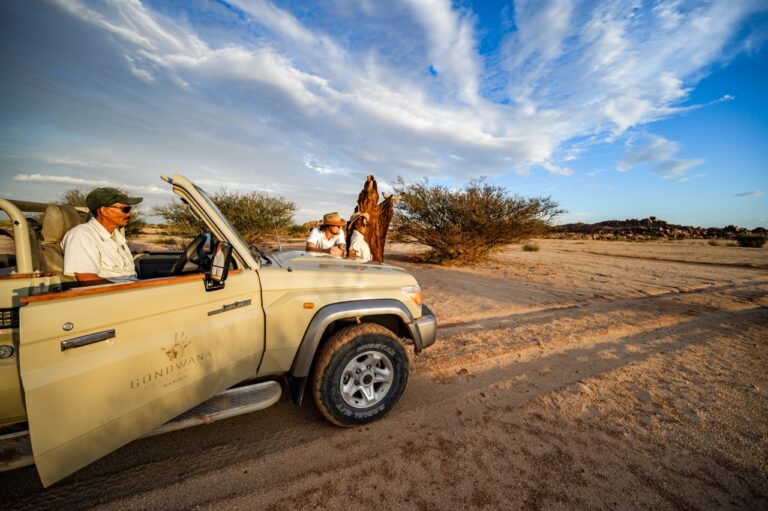 Open safari drive from Canyon Lodge in southern Namibia