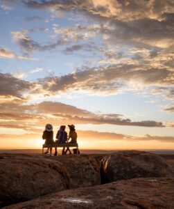 Sunset drinks during a Canyon Lodge activity