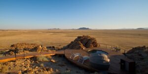 Elevated desert panorama from the private Namib retreat