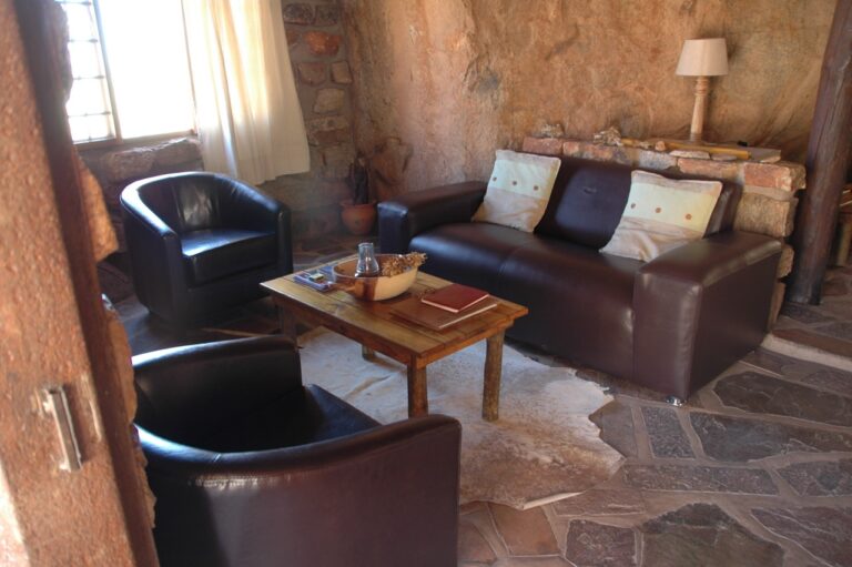 Self-catering lounge inside an Eagles Nest chalet