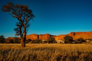 Namib Desert Lodge beneath fossilised dunes