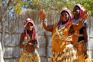Traditional performers during a cultural visit from the lodge