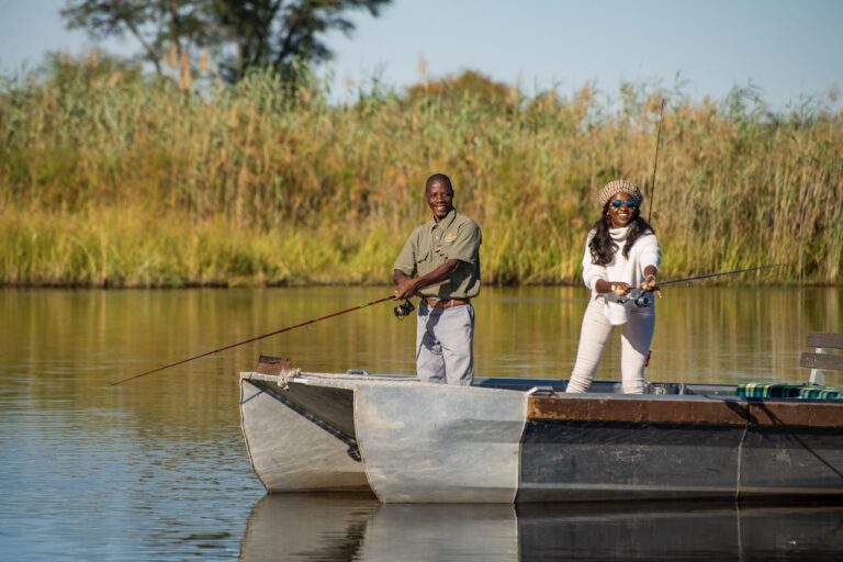Guided fishing trip from Namushasha River Lodge