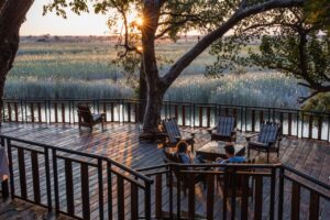Sunset viewing deck at Namushasha River Lodge