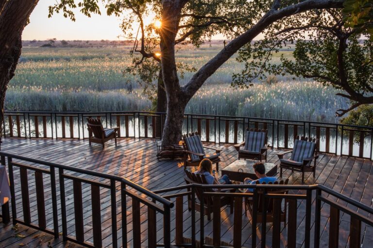 Sunset viewing deck at Namushasha River Lodge