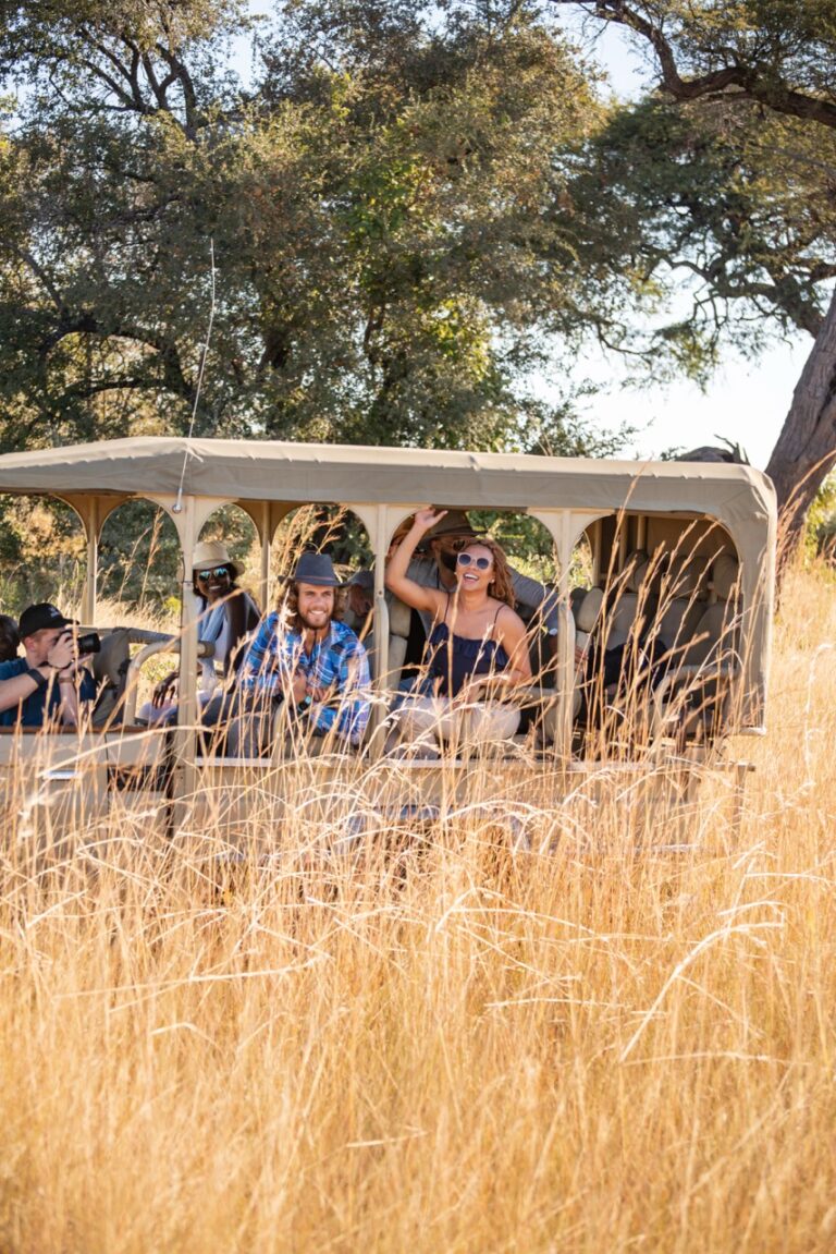 Safari guests viewing wildlife in Bwabwata National Park