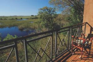 Bwabwata floodplain view from a Namushasha River Lodge balcony