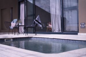 Plunge pool outside a Desert Grace bungalow