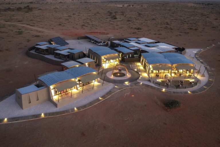 Aerial view of The Desert Grace accommodation complex