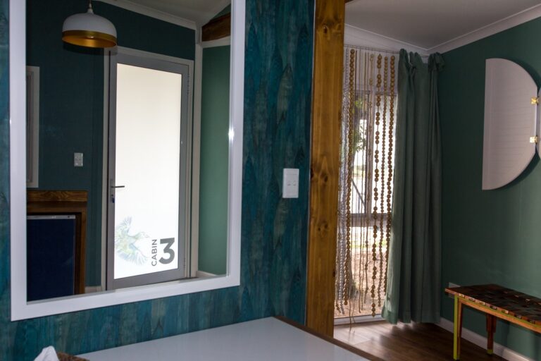 Entrance to a Zambezi Mubala Lodge guest room